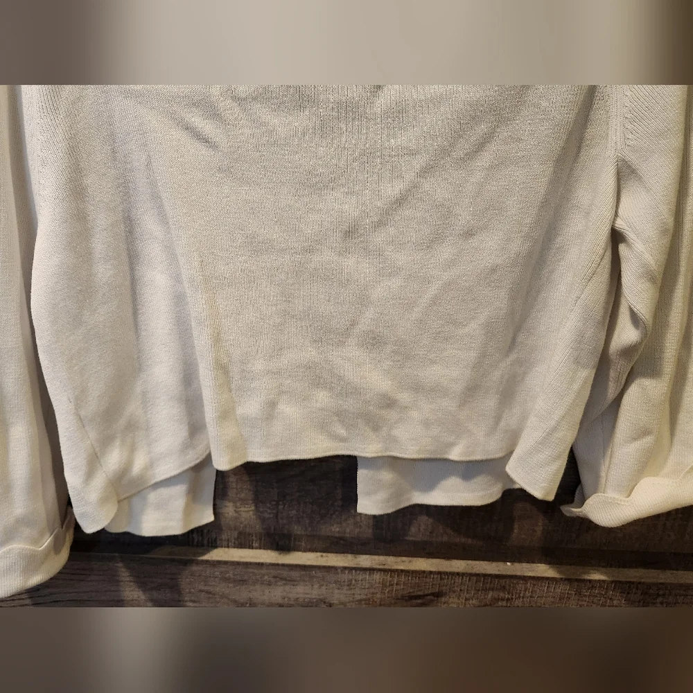 Women's Talbots White Cardigan, Size L - Picture 10 of 10